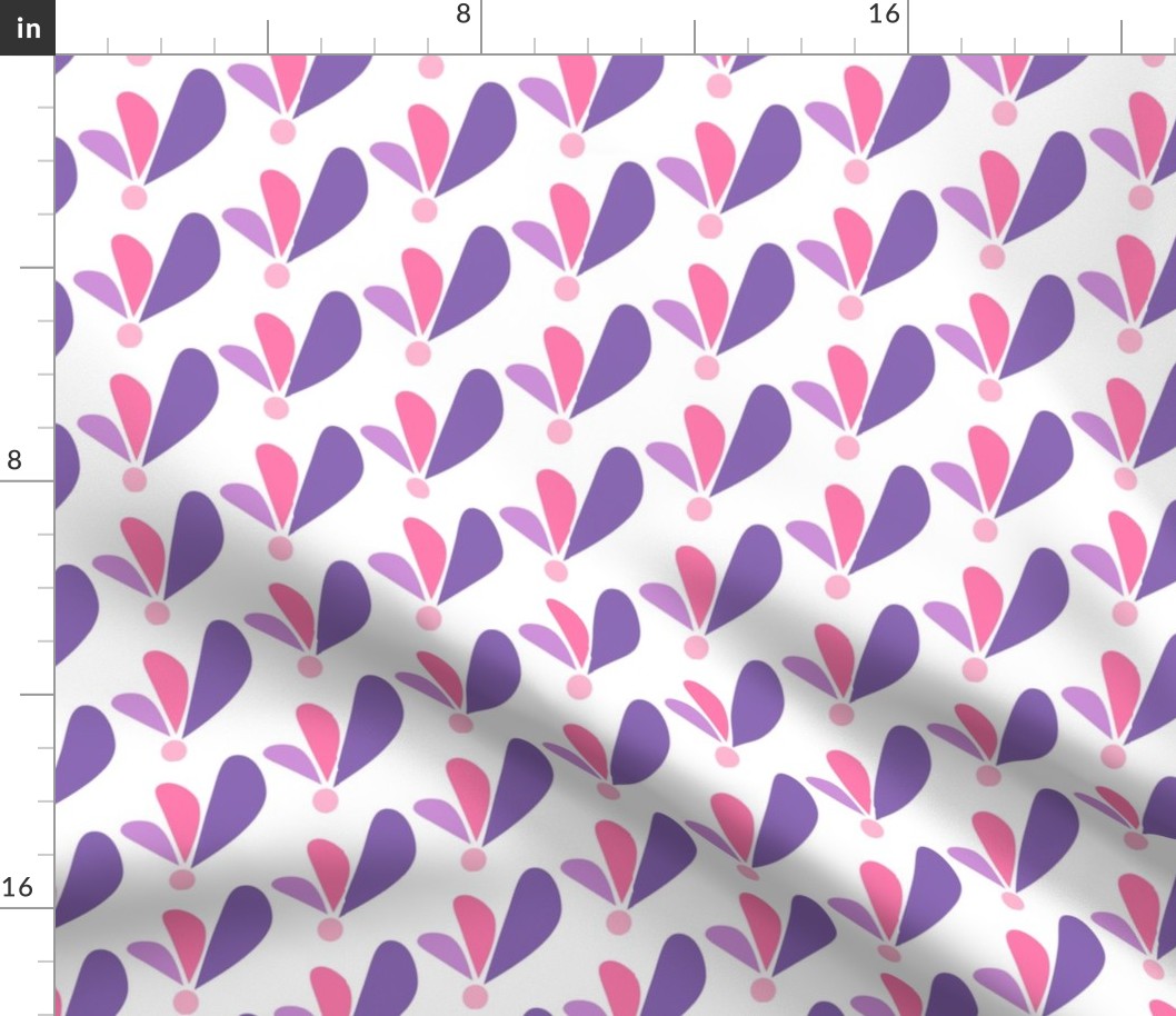 Pink  / purple leaf pattern