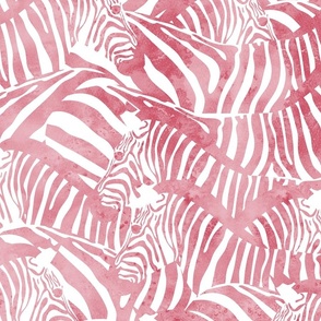 Large jumbo scale // Exotic and colourful zebra stripes // watercolour blush pink animal print