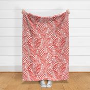 Large jumbo scale // Exotic and colourful zebra stripes // watercolour coral animal print