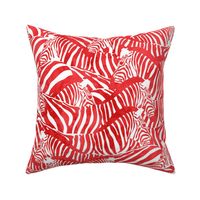 Normal scale // Exotic zebra stripes // watercolour red animal print