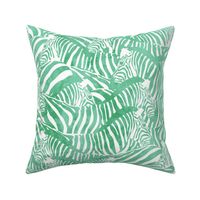 Normal scale // Exotic and colourful zebra stripes // watercolour silver tree green animal print