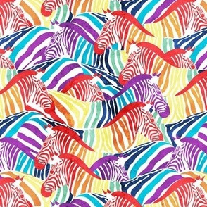 Small scale // Exotic and colourful zebra stripes // watercolour orange animal print