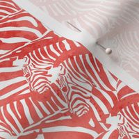 Small scale // Exotic and colourful zebra stripes // watercolour coral animal print