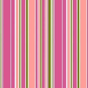 Vertical stripes pink/green