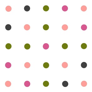 Medium dots pink/green