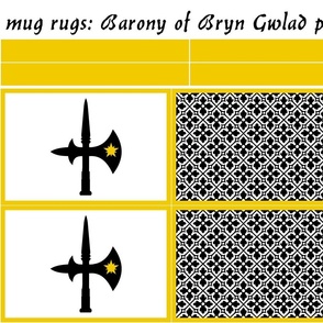 mug rugs: Barony of Bryn Gwlad (SCA)