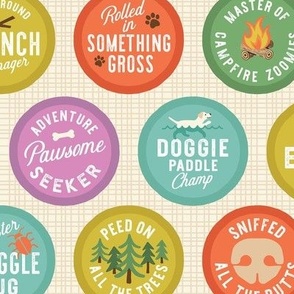 Dog Scout Badges - Brights, Large Scale