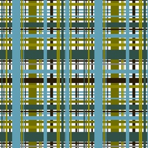 Criss-cross stripes blue/green
