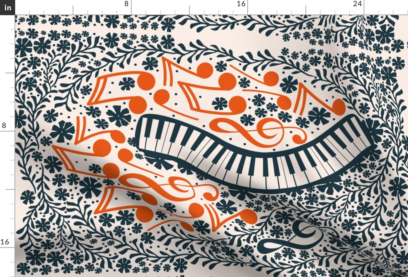 Piano Keyboard and Music Notes