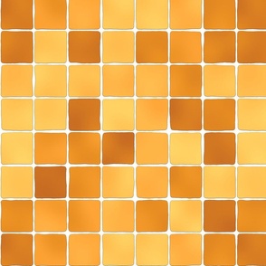square tiles in oranges