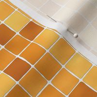 square tiles in oranges small scale