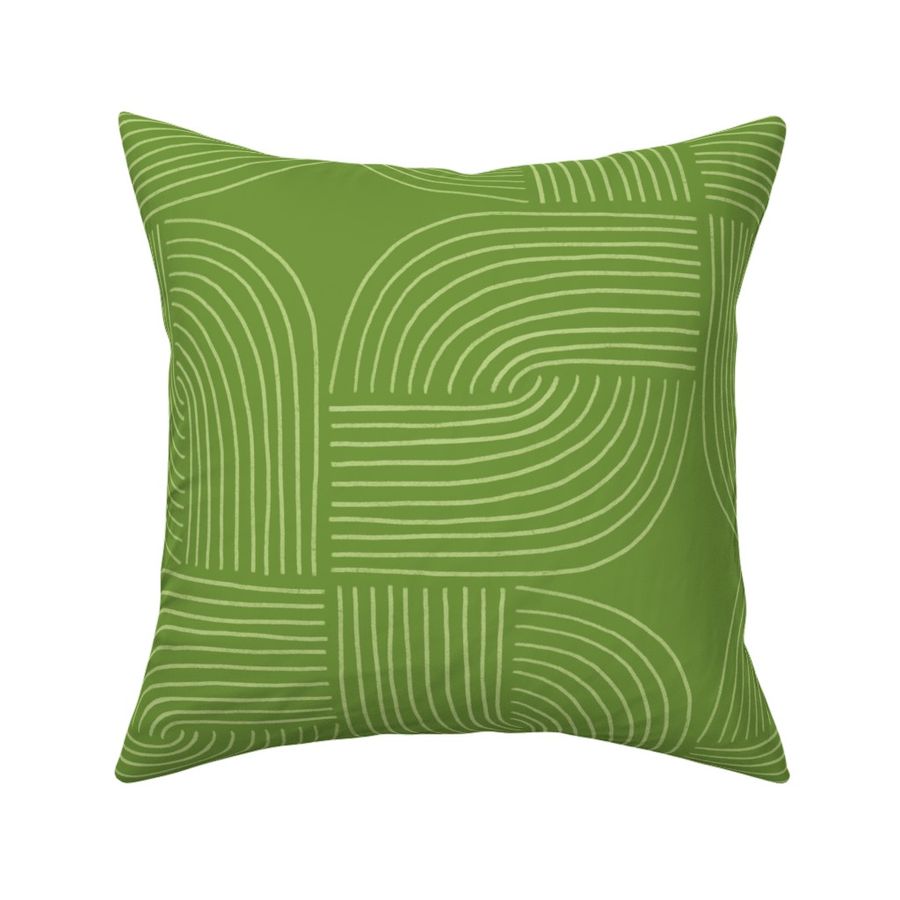 Entwined - Geo Lines Spring Green by Angel Gerardo - Jumbo Scale