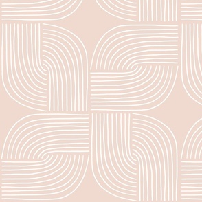 Entwined - Geo Lines Blush Pink by Angel Gerardo - Jumbo Scale