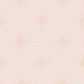 Entwined - Geo Lines Blush Pink by Angel Gerardo