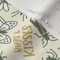 Bugs and Kisses - Cream/Sage, Medium Scale