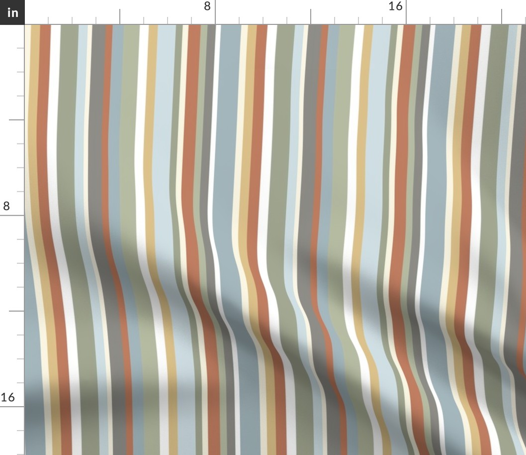 Multi Stripe - Rustic, Medium Scale