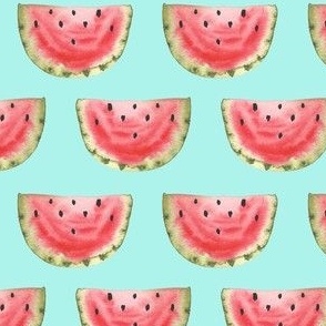 Watermelon, watercolor,  bright, mint, light, fruit, summer, spring, ashleigh fish, pink, cute,  girly, kids clothing