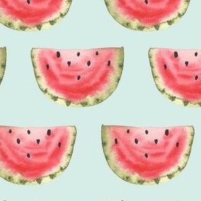 Watermelon, watercolor, sage, mint, green, light, fruit, summer, spring, ashleigh fish, pink, cute,  girly, kids clothing