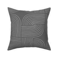 Entwined - Geo Lines Gray Grey by Angel Gerardo - Jumbo Scale