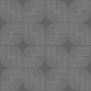Entwined - Geo Lines Gray Grey by Angel Gerardo