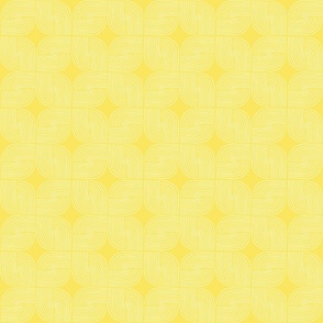 Entwined - Geo Lines Lemon Yellow by Angel Gerardo