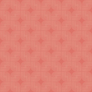 Entwined - Geo Lines Pink Terracotta by Angel Gerardo