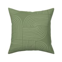 Entwined - Geo Lines Sage Green by Angel Gerardo - Jumbo Scale