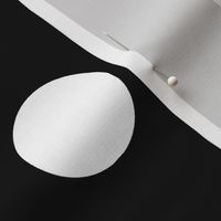 Large Polka Dot White Black