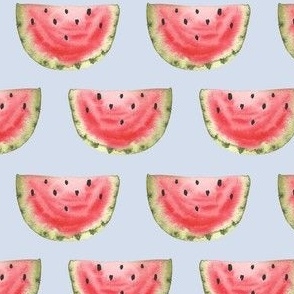 Watermelon, watercolor, blue, grey, light, fruit, summer, spring, ashleigh fish, pink, cute,  girly, kids clothing