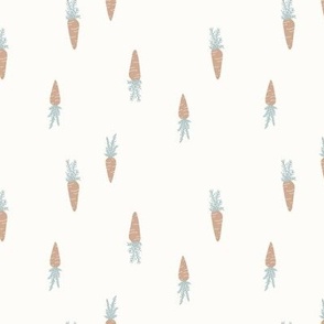 Boho carrots for gender neutral easter kids clothing and accessories, kitchen linen vegetable