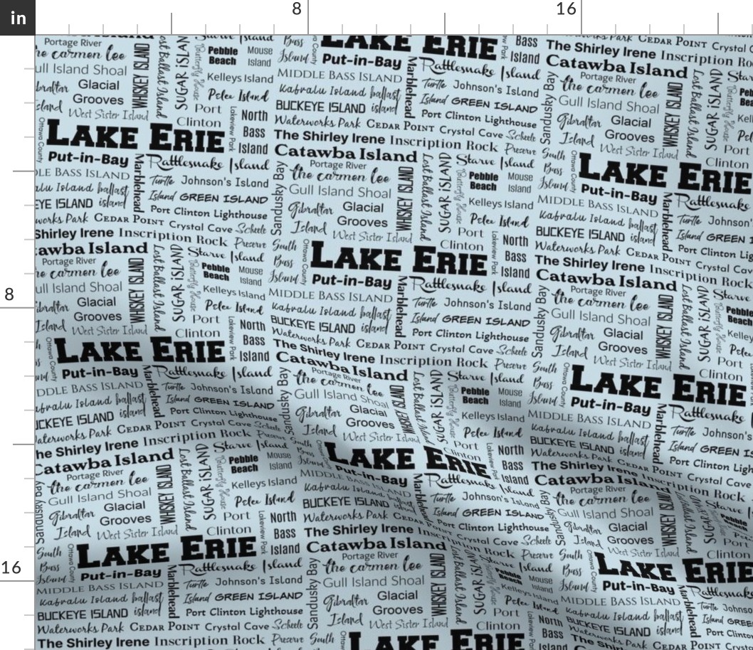 Lake Erie / Ohio lslands - light blue