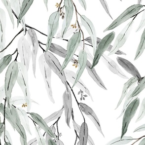 Watercolor Leaves Botanical Wallpaper