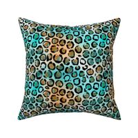 Teal leopard small