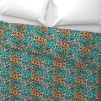 Teal leopard small