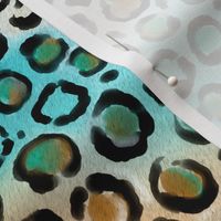 Teal leopard small