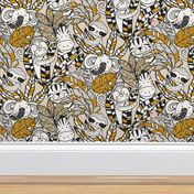 Joyful Jungle Hide and Seek Yellow on Beige M