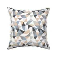 Geometric minimalist triangle swirls nineties trend retro triangles in neutral beige gray blue boys