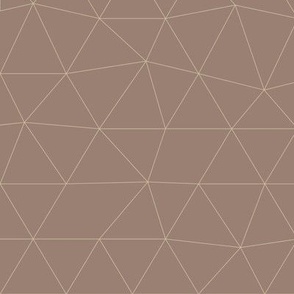 Messy triangles geometric abstract Scandinavian mudcloth textile design baby nursery latte brown beige 