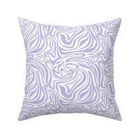 Groovy liquid nineties swirls - Vintage abstract organic shapes and retro psychedelic seventies design baby nursery lilac purple on white