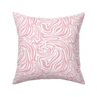 Groovy liquid nineties swirls - Vintage abstract organic shapes and retro psychedelic seventies design baby nursery bubblegum pink on white girls