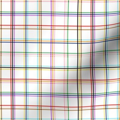 Love is love - Happy pride month inclusive colorful gingham plaid tartan picnic textile design