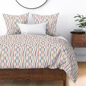 Love is love - Happy pride month inclusive colorful vertical abstract gingham color blocks on white 