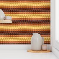 01322760 : greek key mosaic stripe : terracotta