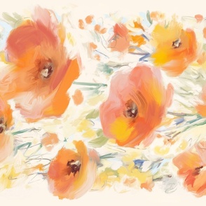 Floral Poppies Art Print 