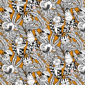 Joyful Jungle Hide and Seek Orange background M