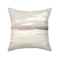 Neutral Ocean Sunset Seascape - Art