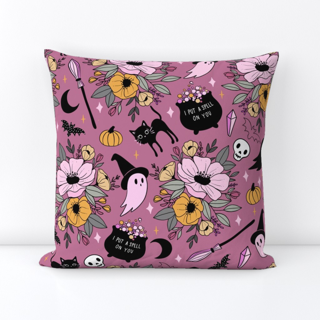 Magical Halloween Floral (XL/pink)