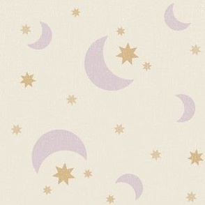 Moon & Stars | Lilac & Gold