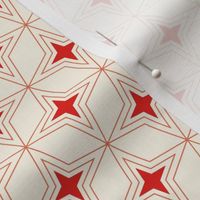 Four-Point Star (MidMod Poppy on Eggshell) || midcentury geometric