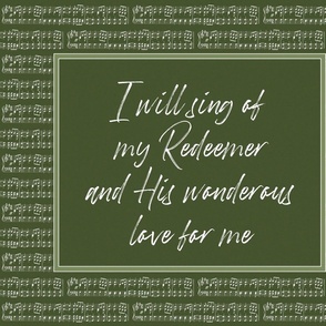 I will sing of my redeemer - green